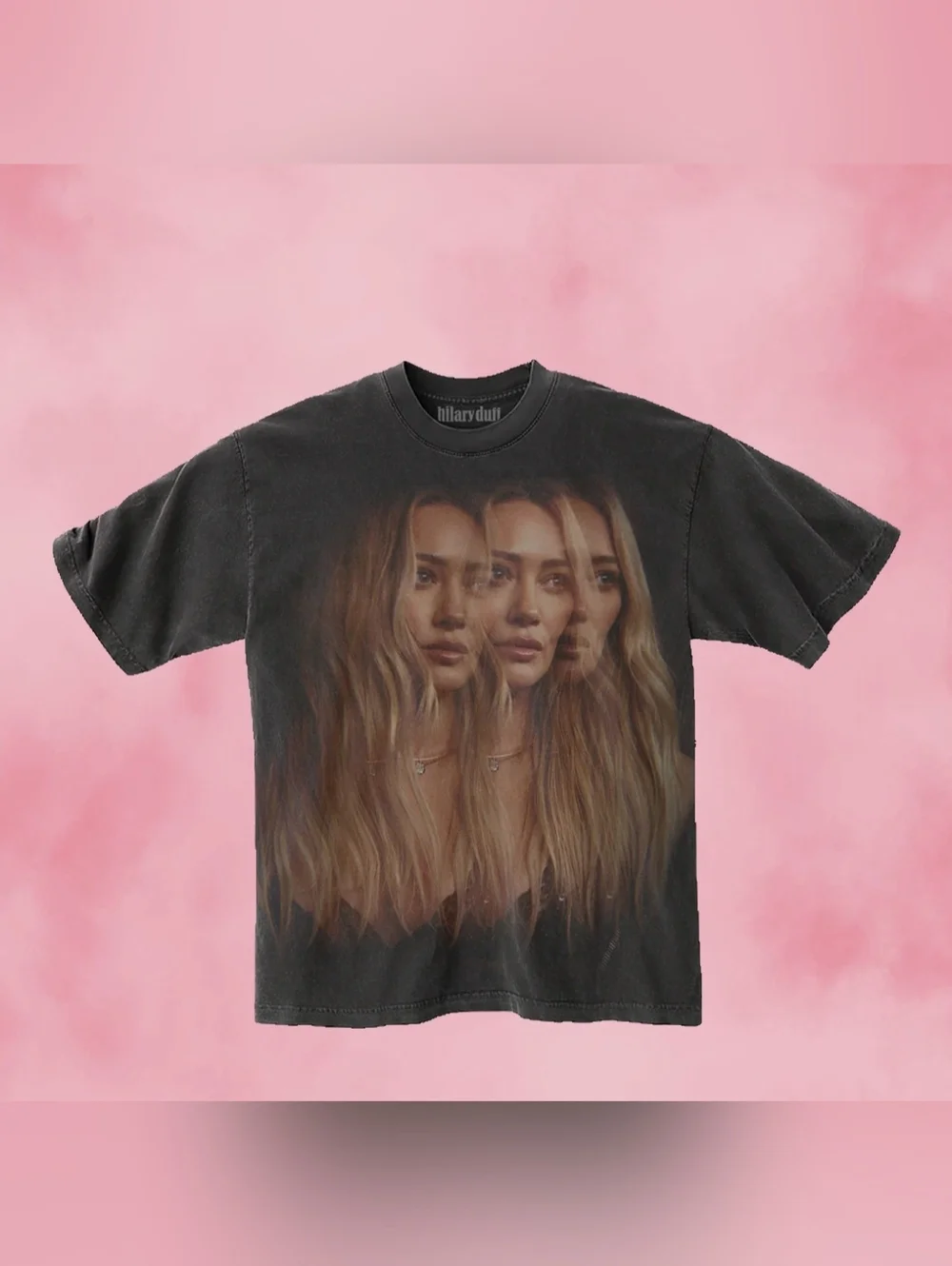 Hilary Duff Graphic Band Tee with Pink Logo - Picture 3 of 5